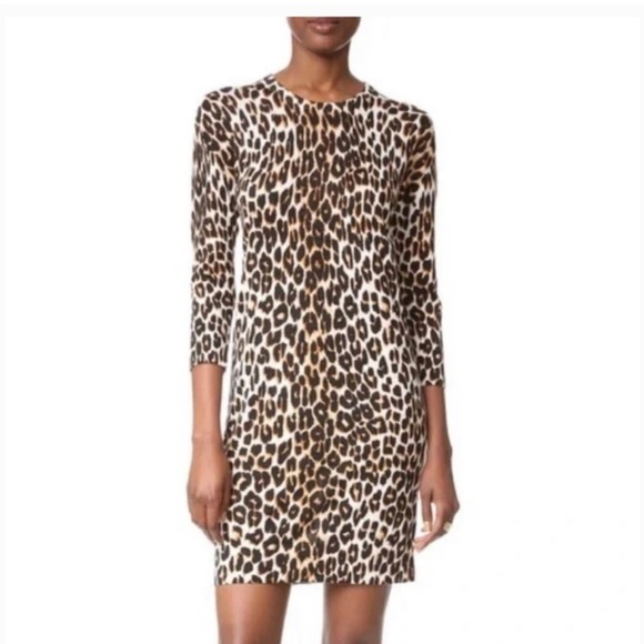 Equipment Leopard Print Sweater Dress - Picture 1 of 7